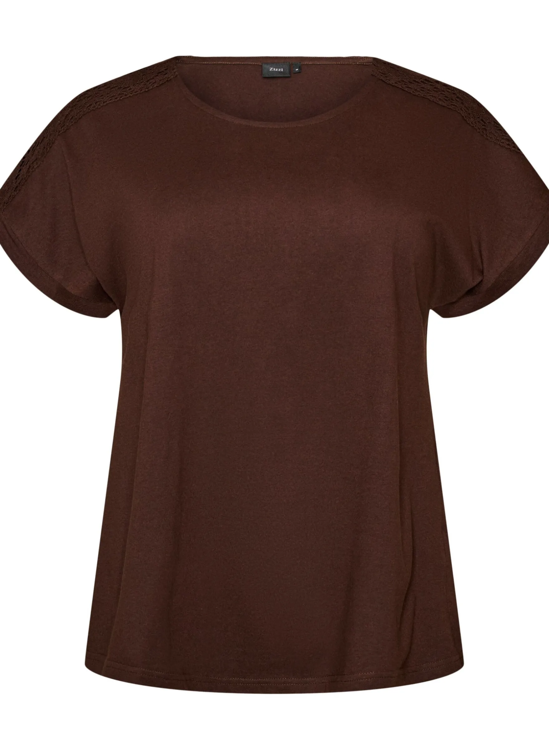 T-Shirt aus Baumwolle mit Häkeldetail