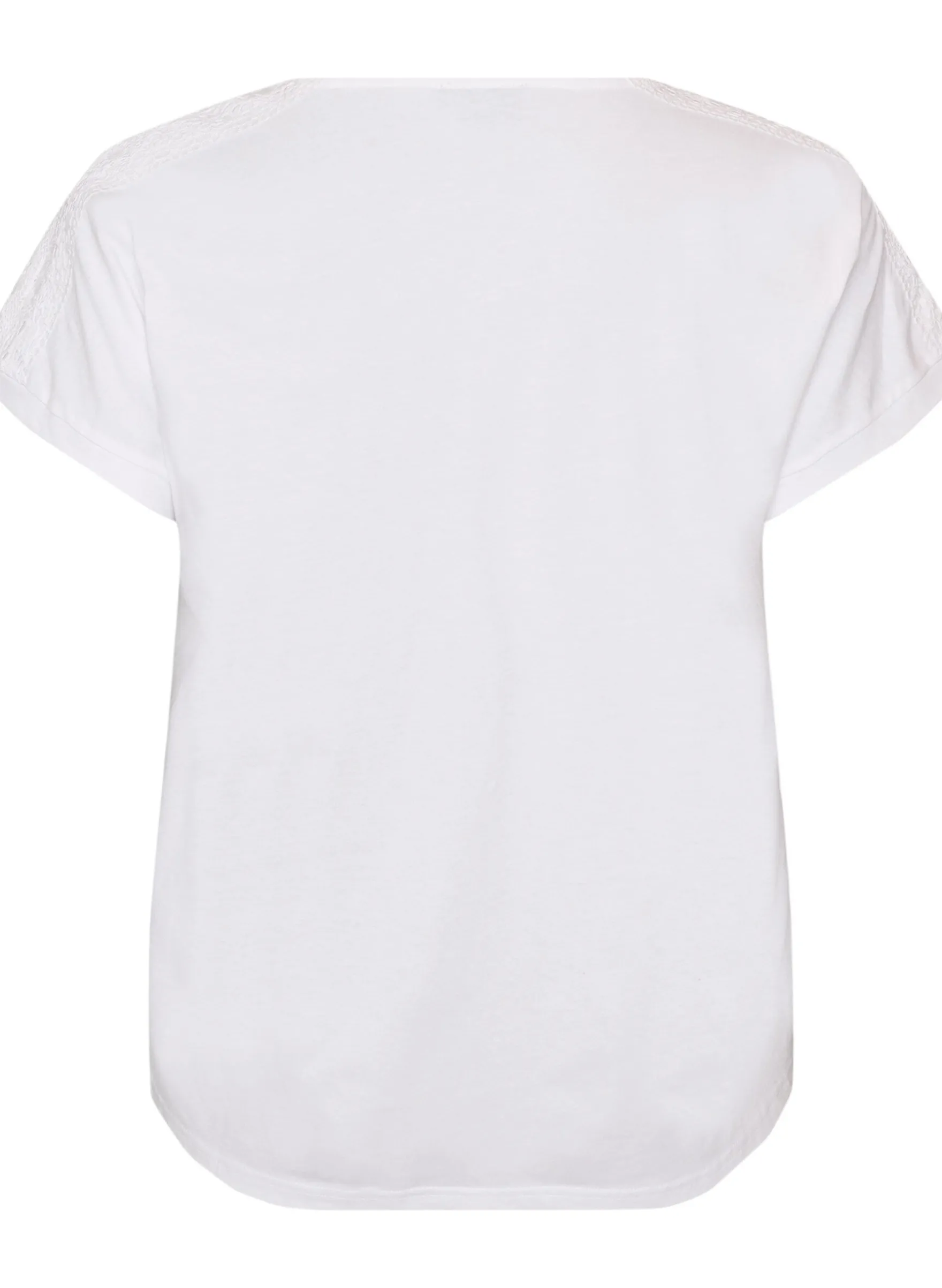 T-shirt aus Baumwolle mit Häkeldetail