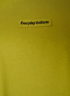 T-Shirt aus Baumwolle mit Text-Badge