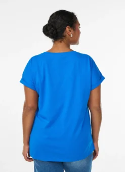T-Shirt aus Baumwollmischung mit kurzen Ärmeln