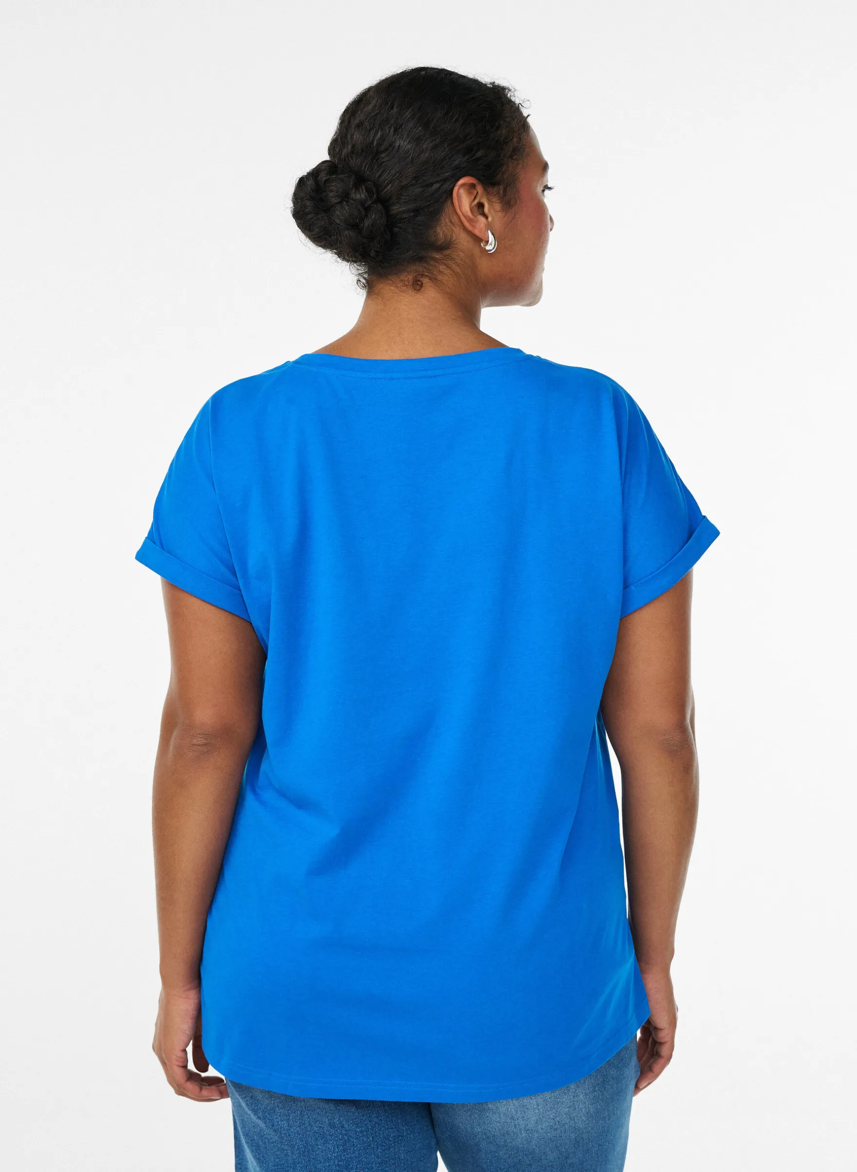 T-Shirt aus Baumwollmischung mit kurzen Ärmeln
