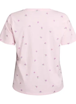 T-Shirt aus Bio-Baumwolle mit aufgestickten Motiven
