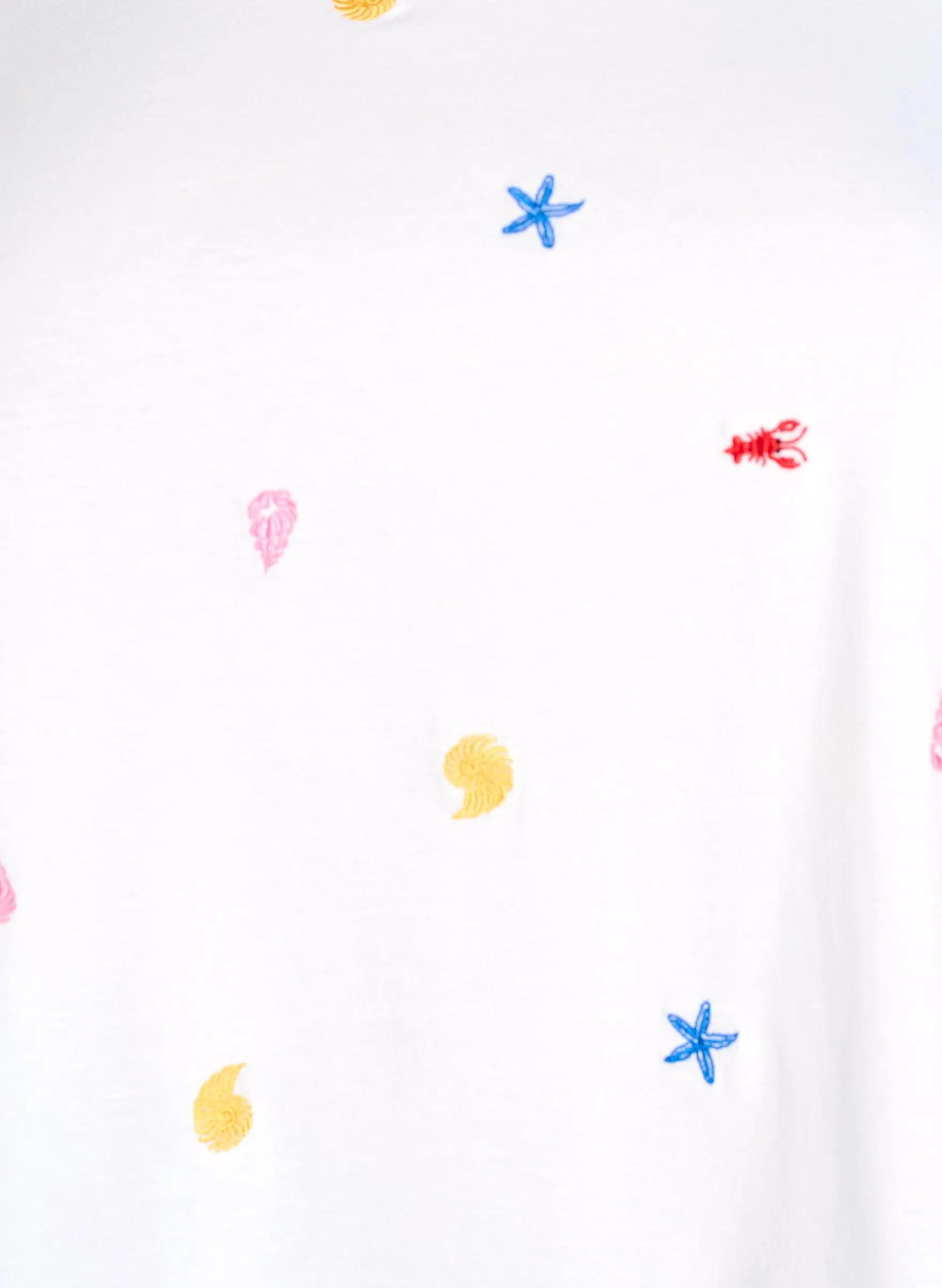 T-Shirt aus Bio-Baumwolle mit aufgestickten Motiven