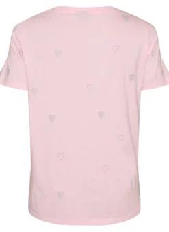 T-Shirt aus Bio-Baumwolle mit Herzen