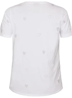 T-Shirt aus Bio-Baumwolle mit Herzen