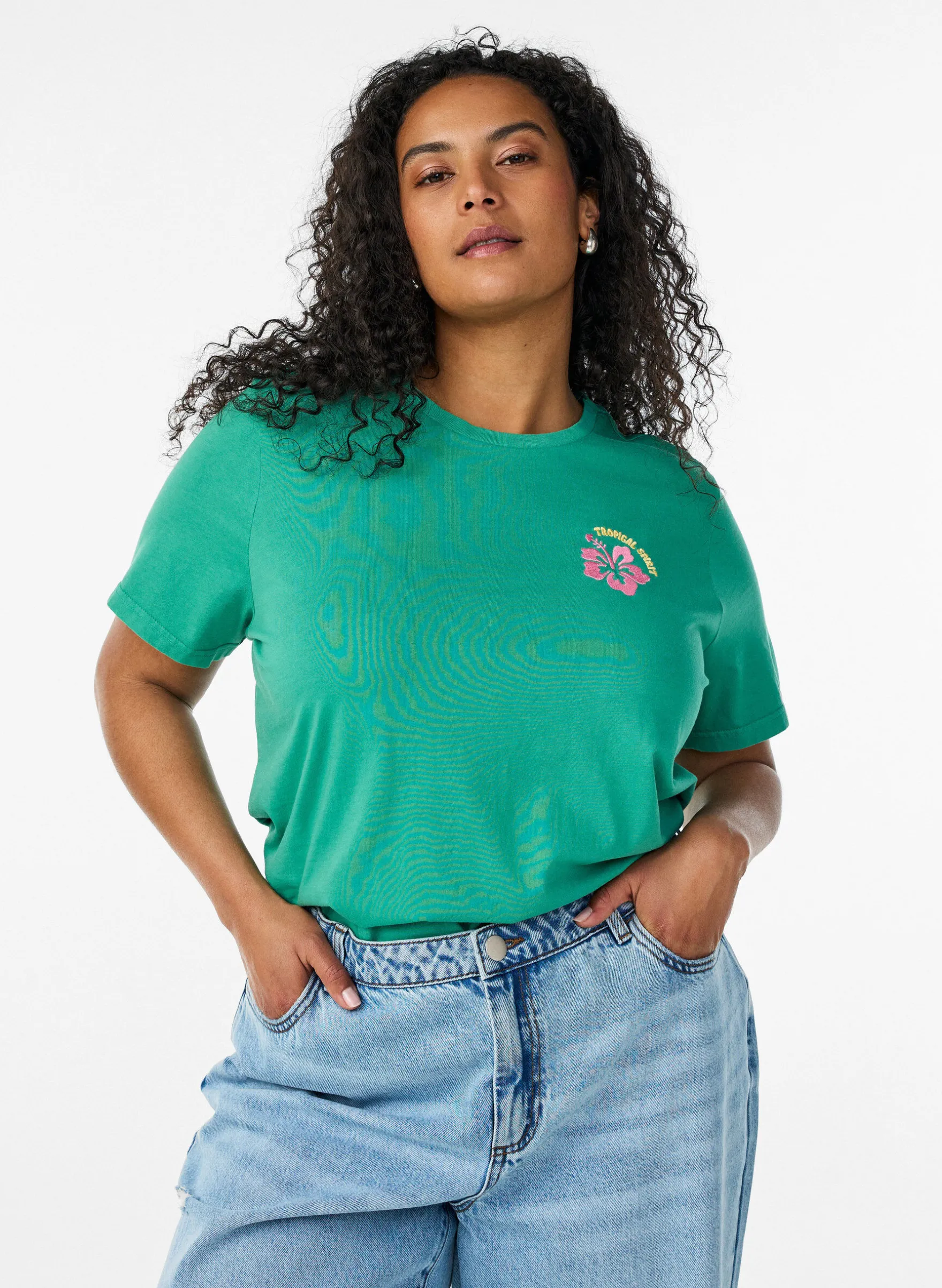 T-Shirt aus Bio-Baumwolle mit Rückenprint