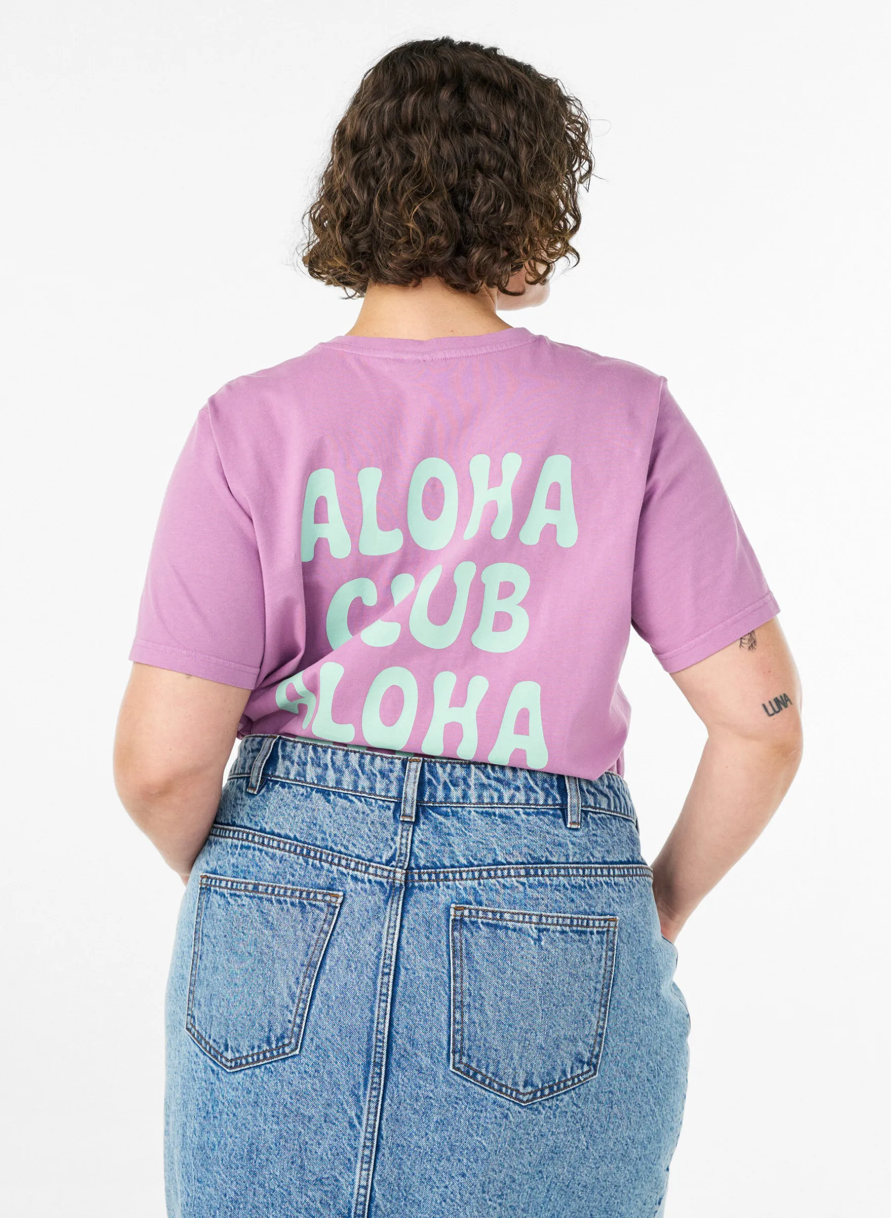T-Shirt aus Bio-Baumwolle mit Rückenprint