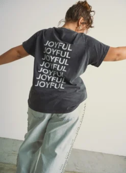 T-Shirt aus Bio-Baumwolle mit Rückenprint