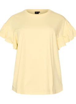 T-Shirt aus Bio-Baumwolle mit Rüschenärmeln