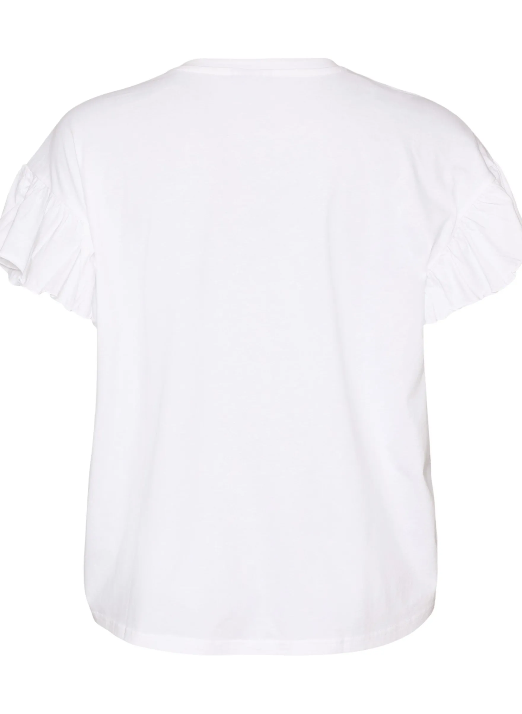 T-Shirt aus Bio-Baumwolle mit Rüschenärmeln