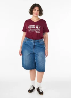 T-Shirt aus Bio-Baumwolle mit sportlichem Textprint