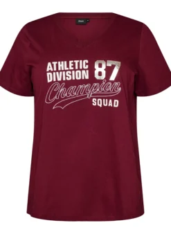 T-Shirt aus Bio-Baumwolle mit sportlichem Textprint