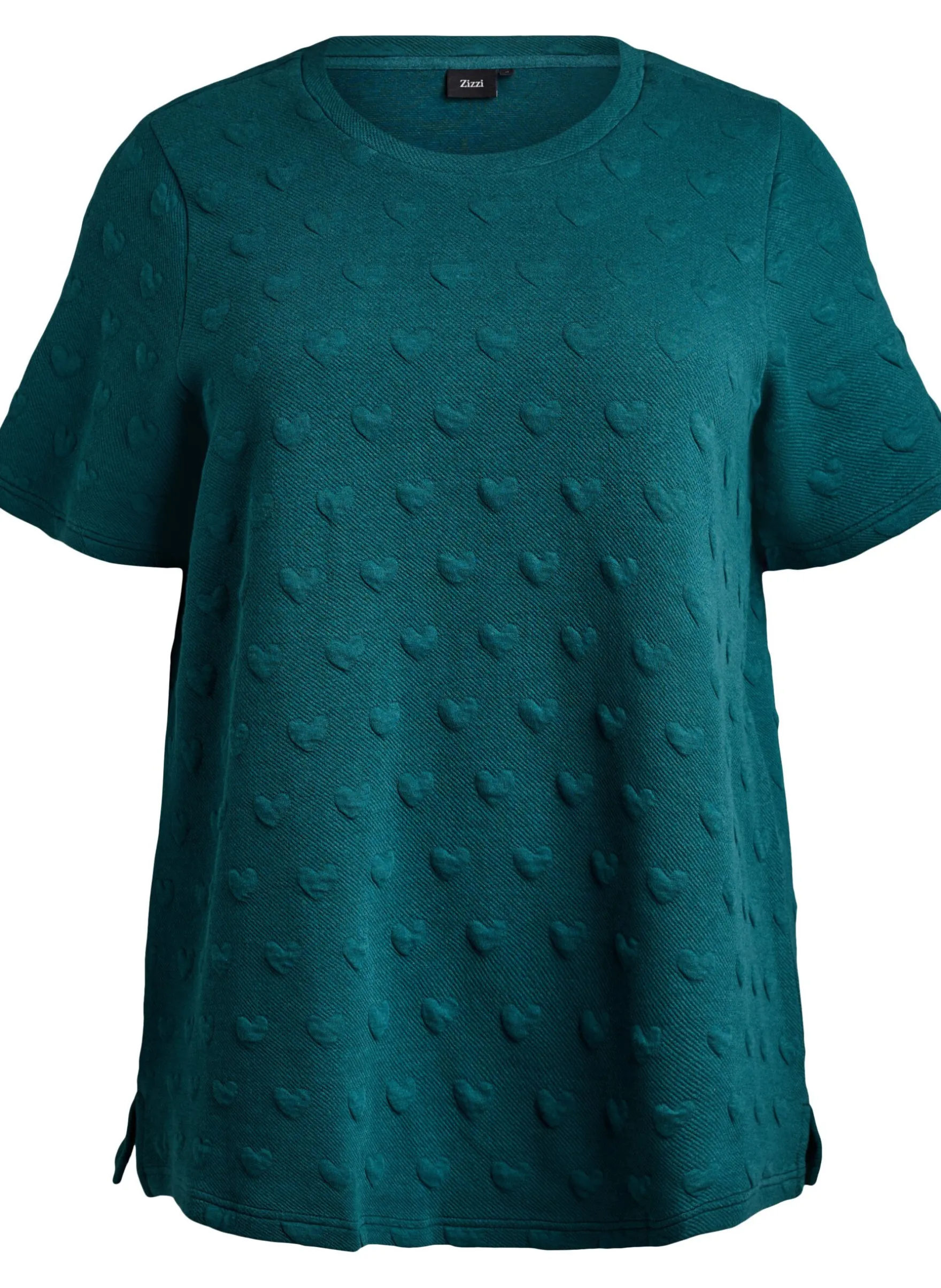 T-Shirt aus geprägtem Baumwolljersey