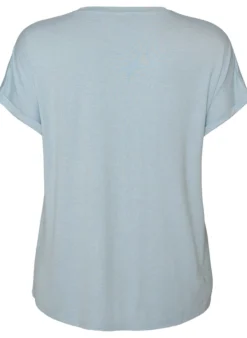 T-Shirt aus Viskose mit Glitzerstreifen