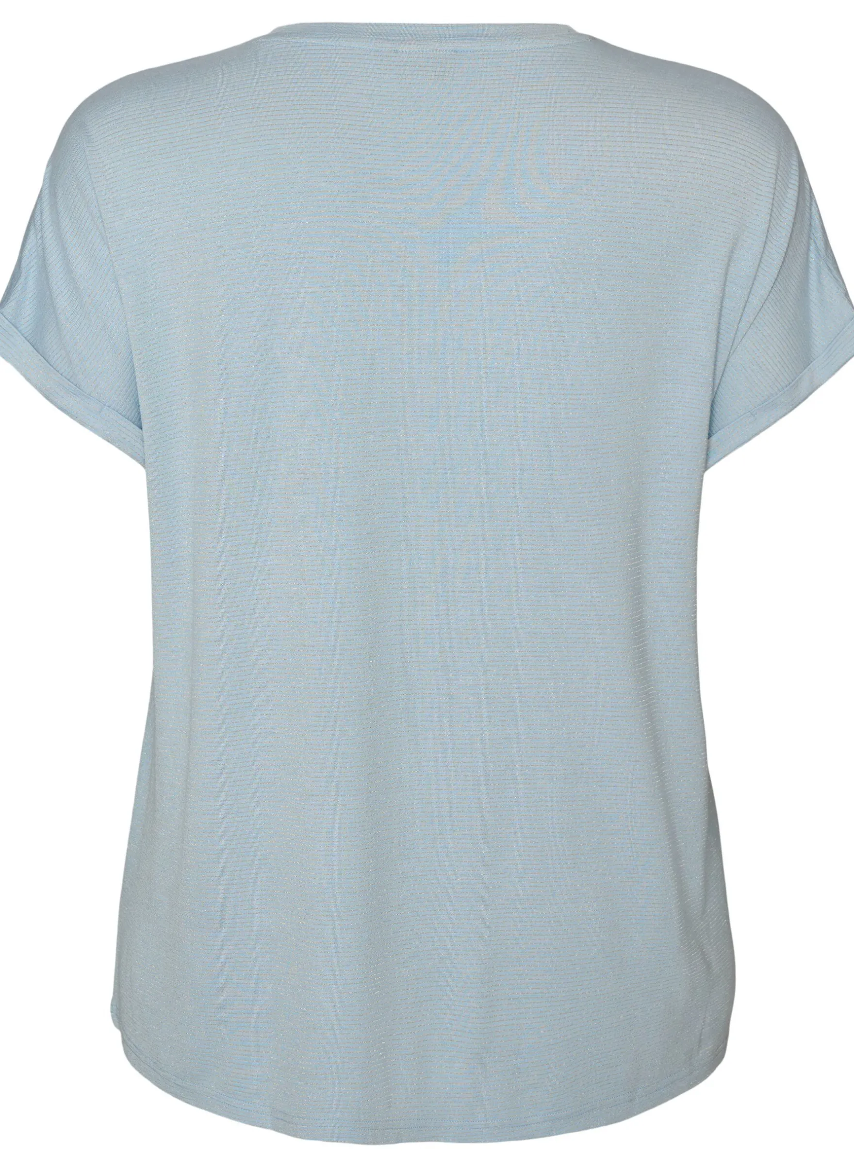 T-Shirt aus Viskose mit Glitzerstreifen