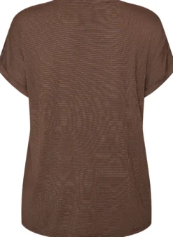T-Shirt aus Viskose mit Glitzerstreifen