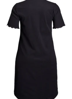T-Shirtkleid aus geripptem Jersey in Knielänge
