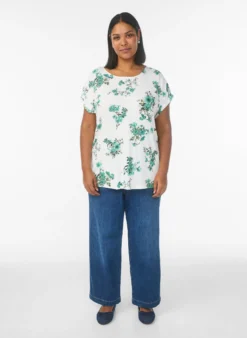 T-Shirt mit Blumenprint