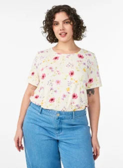 T-Shirt mit floralem Print