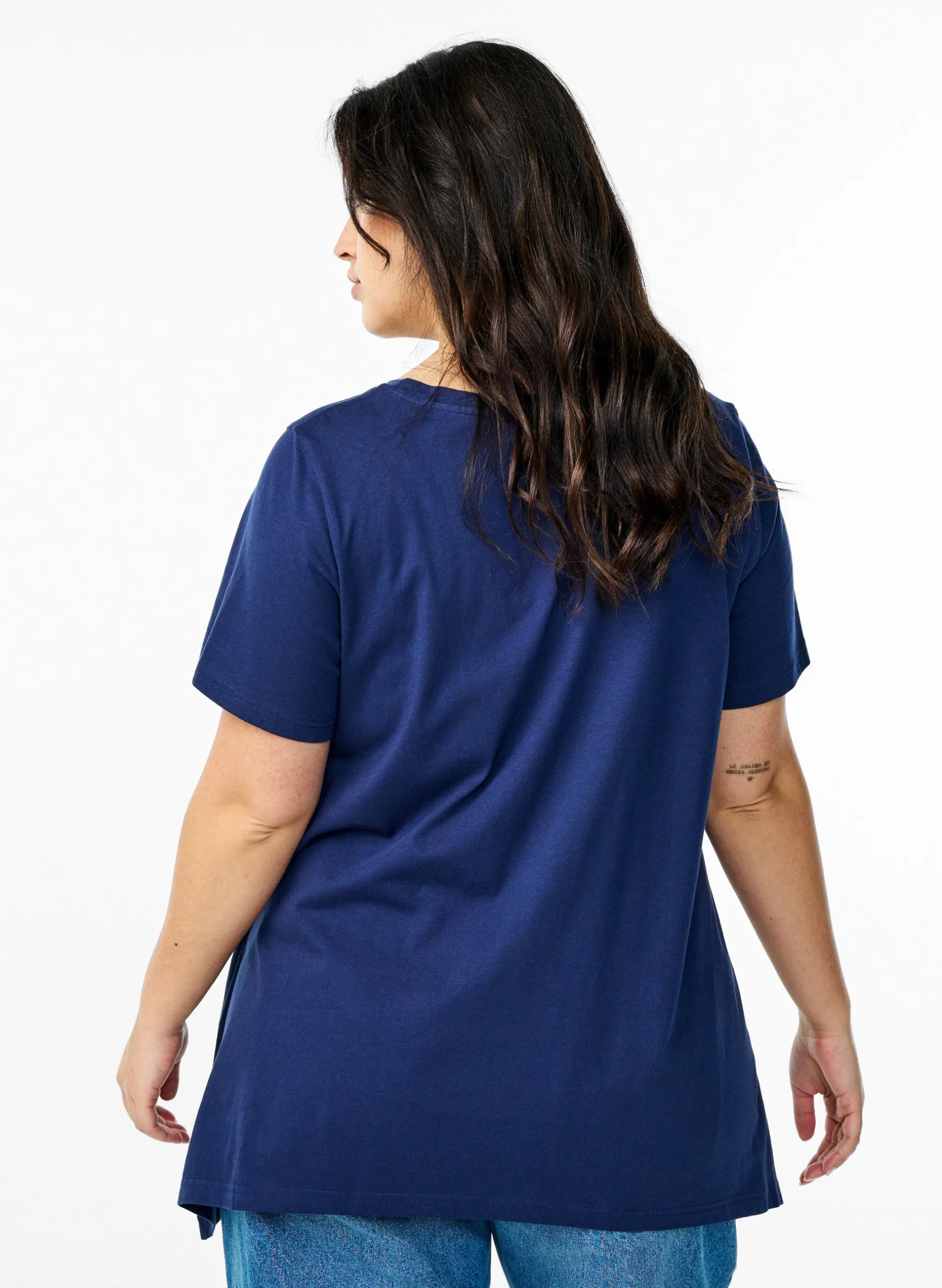 T-Shirt mit Rundhalsausschnitt und A-Linie