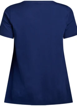 T-Shirt mit Rundhalsausschnitt und A-Linie