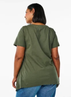 T-Shirt mit Rundhalsausschnitt und A-Linie