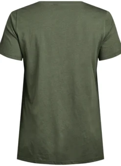 T-Shirt mit Rundhalsausschnitt und A-Linie