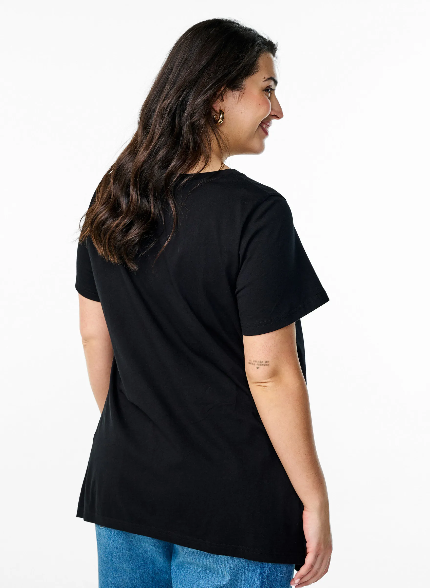 T-Shirt mit Rundhalsausschnitt und A-Linie