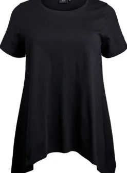 T-Shirt mit Rundhalsausschnitt und A-Linie