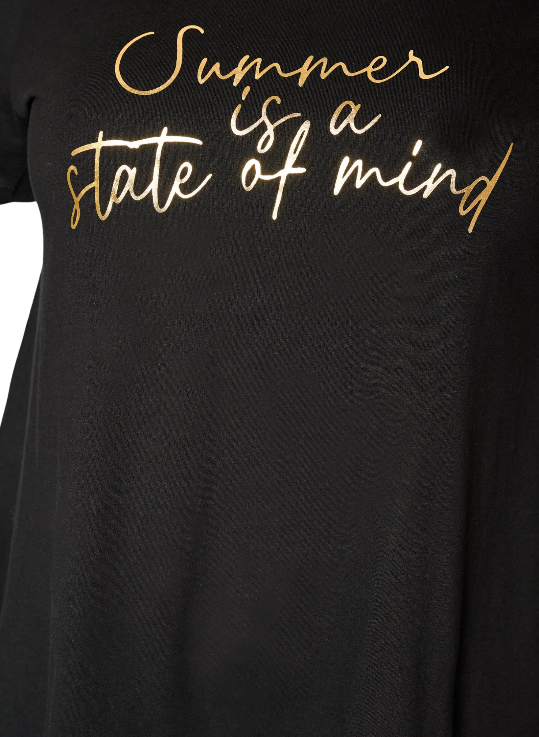 T-Shirt mit Rundhalsausschnitt und A-Linie