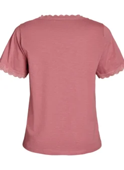 T-Shirt mit Spitzenkante