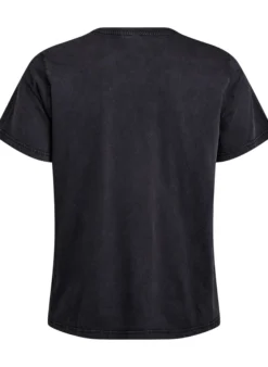 T-Shirt mit Strasssteinen in abgenutzter Optik