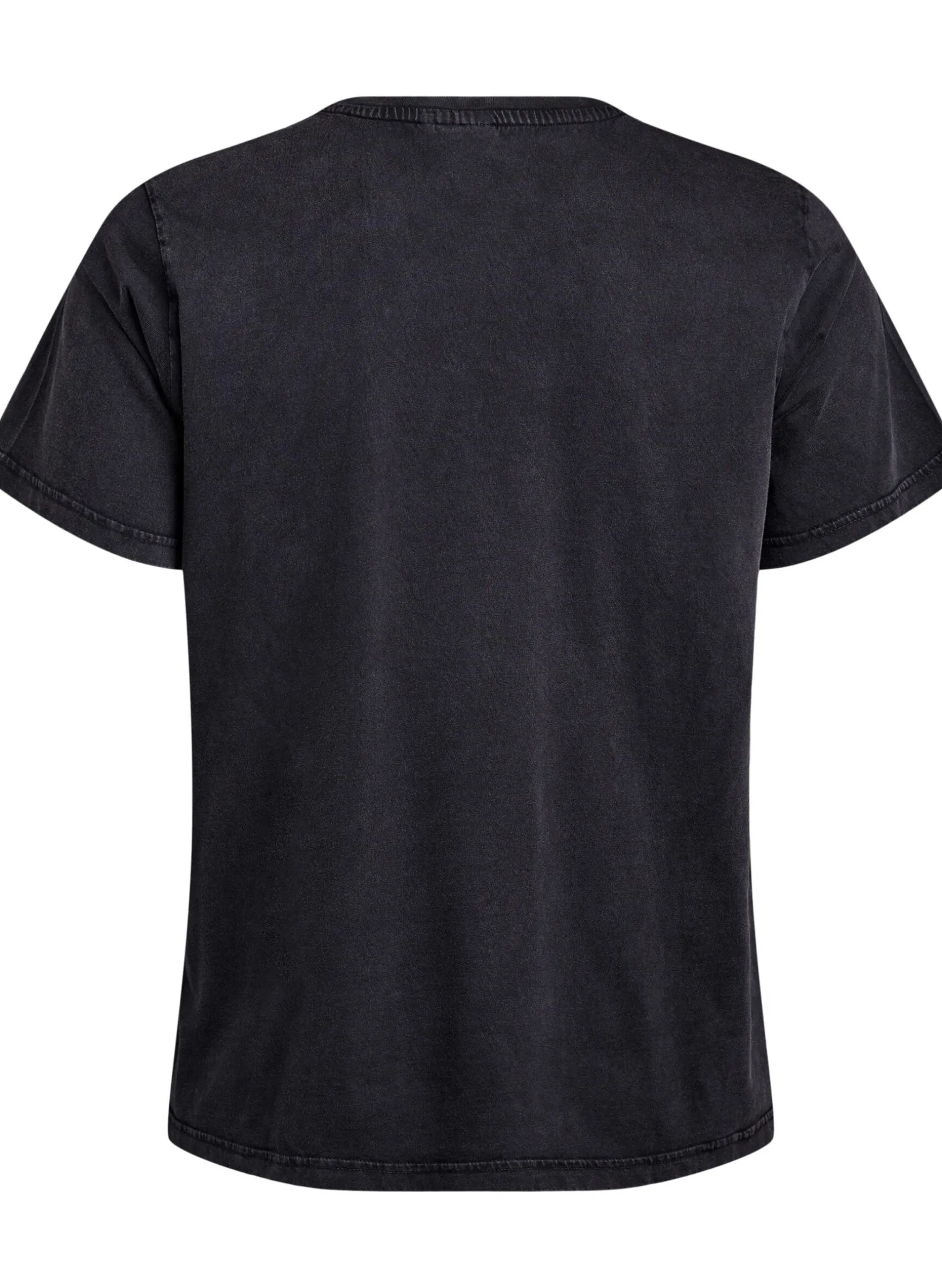 T-Shirt mit Strasssteinen in abgenutzter Optik