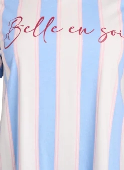 T-Shirt mit Streifen und Textprint