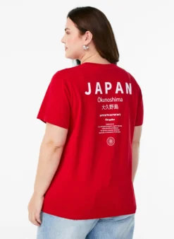 T-Shirt mit Textaufdruck und Rundhalsausschnitt