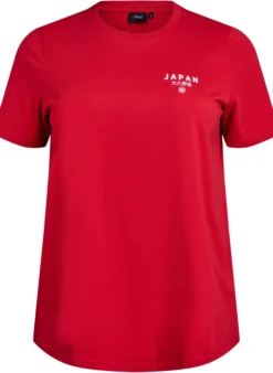 T-Shirt mit Textaufdruck und Rundhalsausschnitt