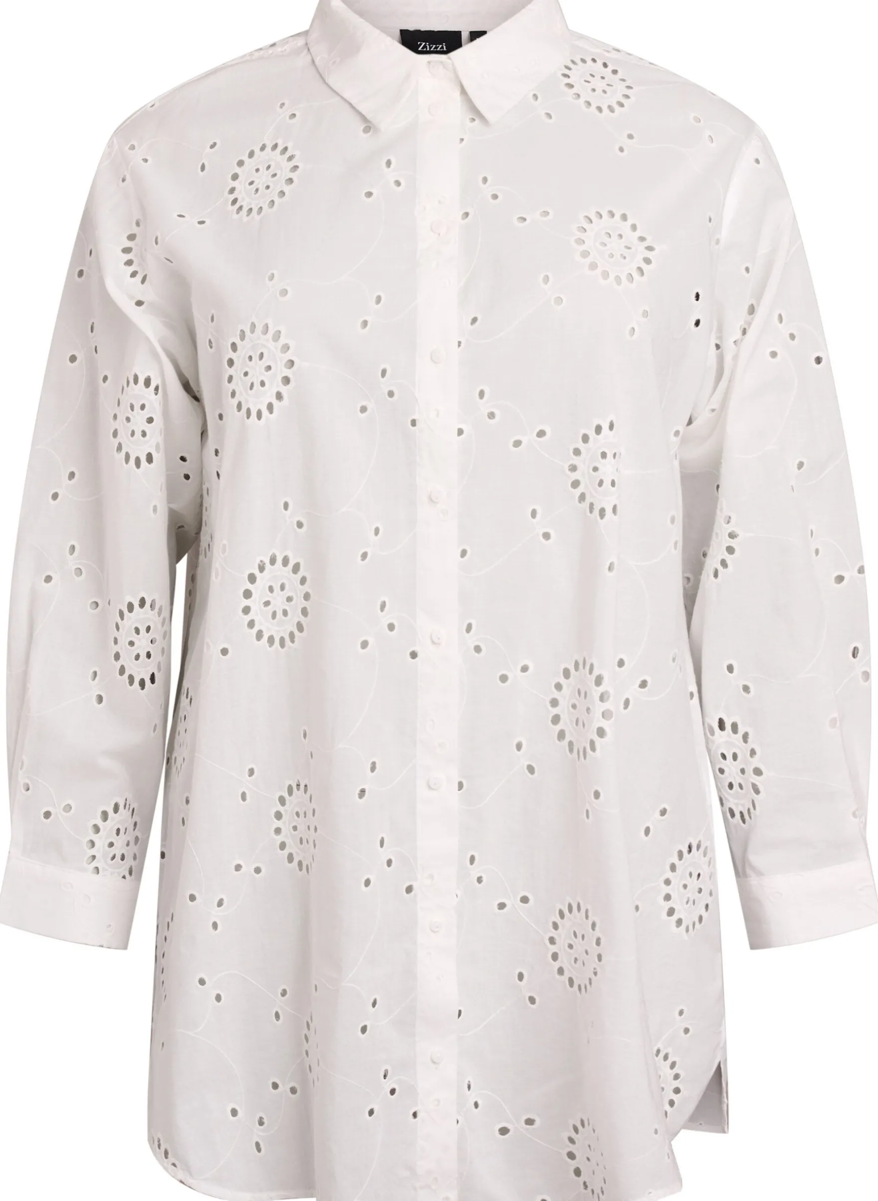 Tunika aus Baumwolle mit Broderie Anglaise