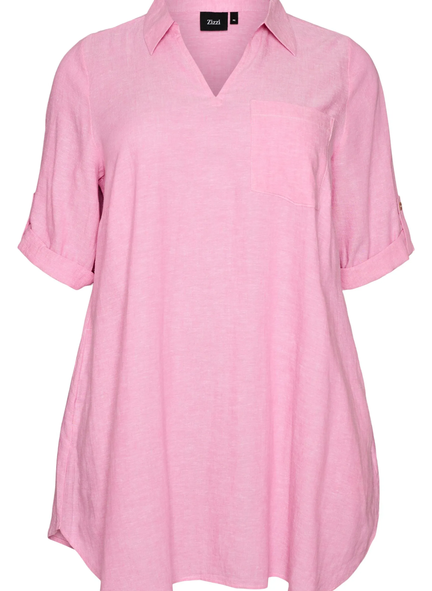 Tunika aus Leinen und Viskose mit A-Linie