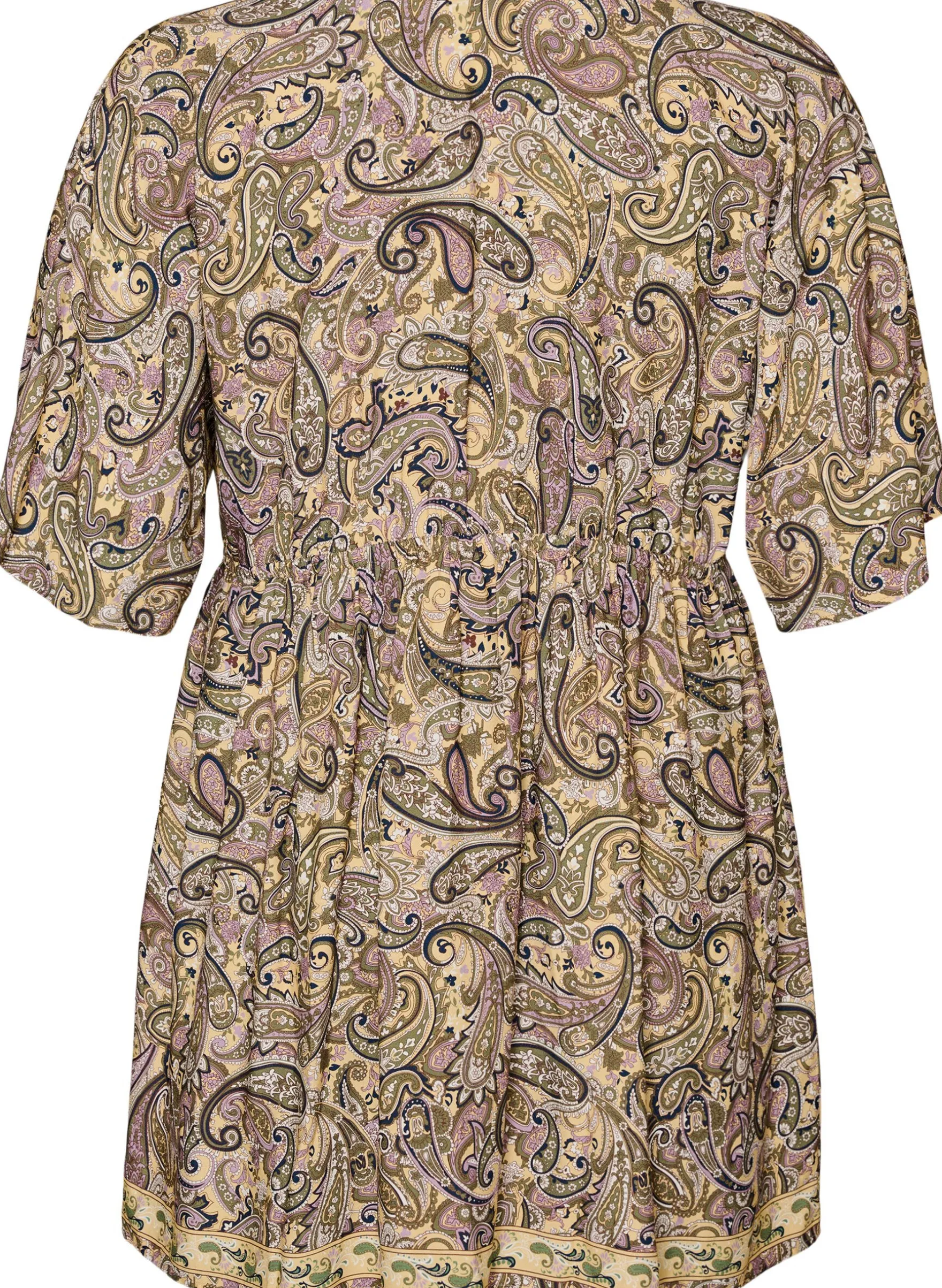 Tunika aus Viskose mit Paisley-Print und Bindeband