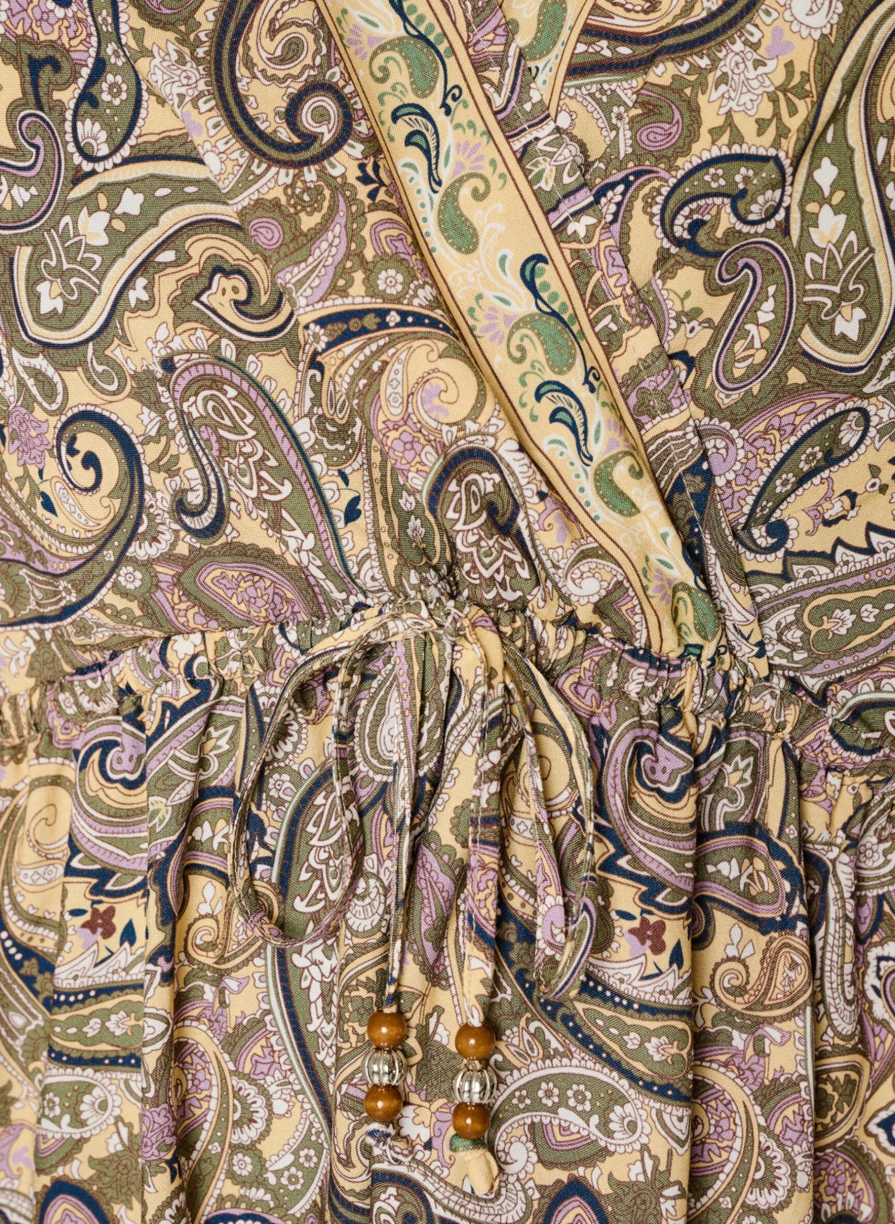 Tunika aus Viskose mit Paisley-Print und Bindeband