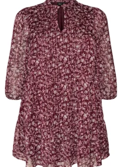 Tunika mit Blumenmuster und Glitzerfäden