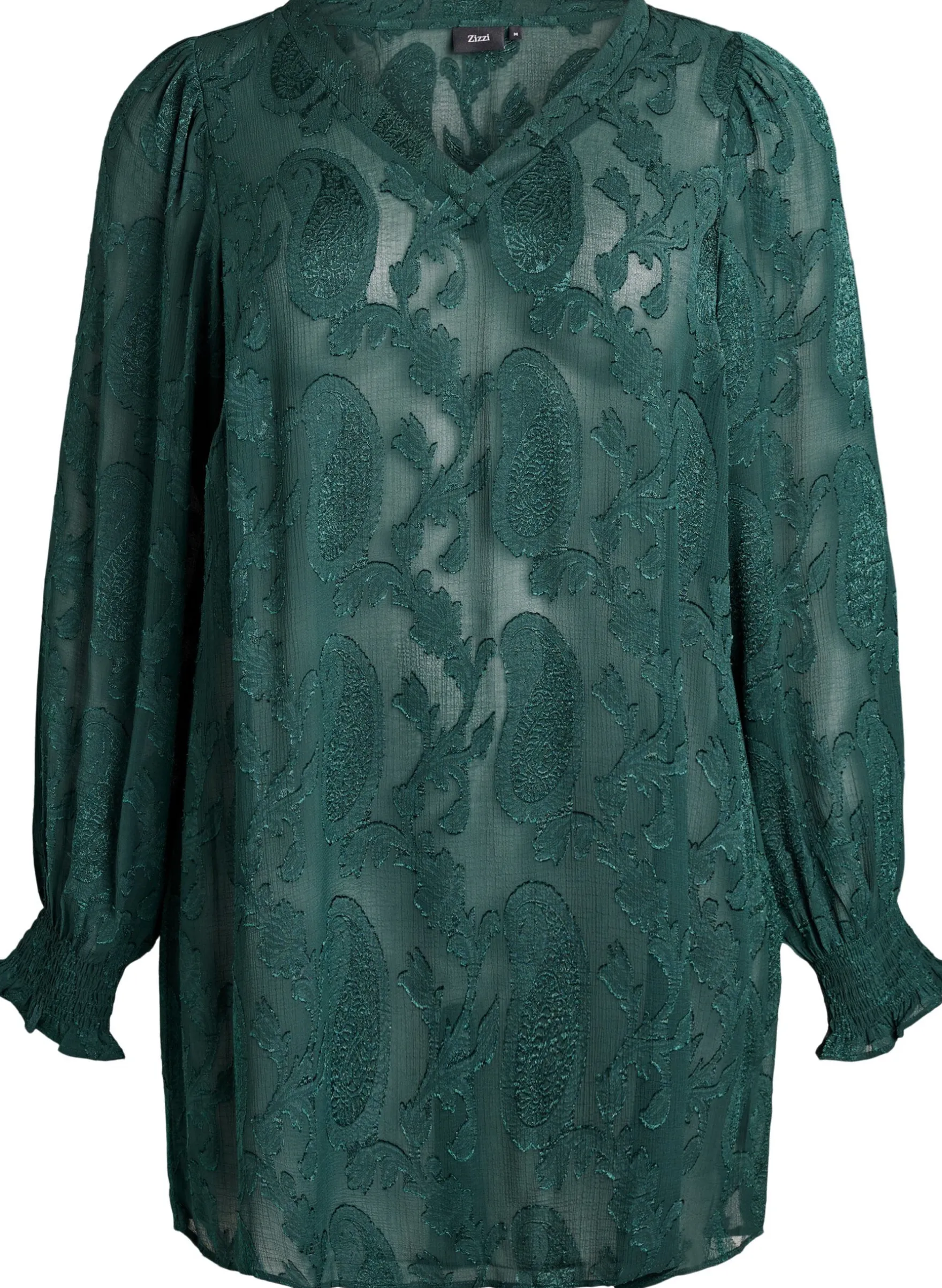 Tunika mit Paisley-Muster und langen Ärmeln