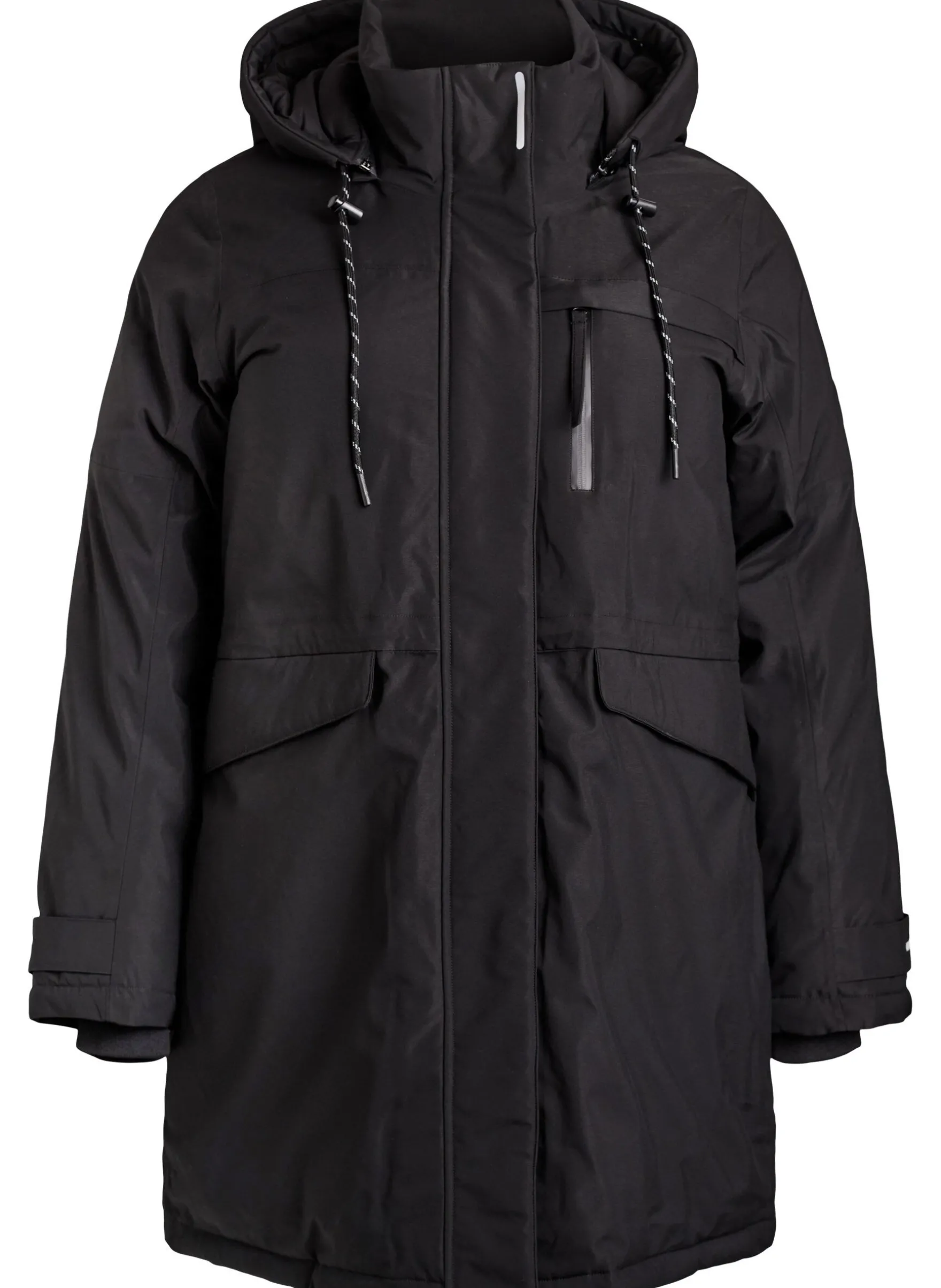 Wasserabweisender Parka mit Kapuze und funktionellen Details