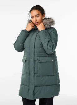 Wasserabweisender Parka mit Kunstpelzkragen