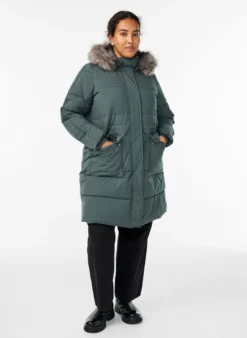 Wasserabweisender Parka mit Kunstpelzkragen