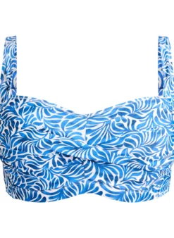 Wattierter Bikini-Oberteil mit Print
