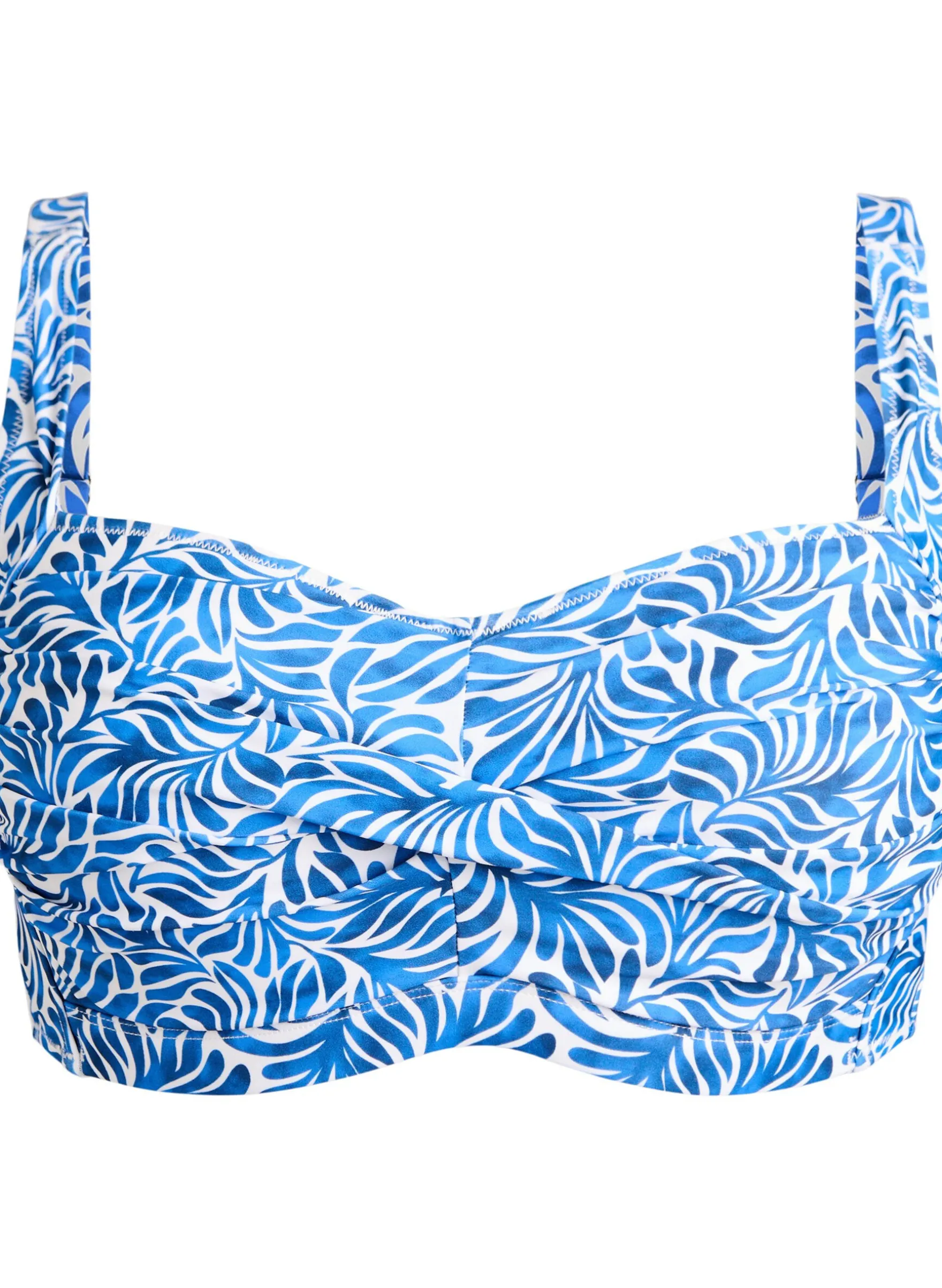 Wattierter Bikini-Oberteil mit Print