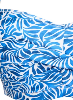 Wattierter Bikini-Oberteil mit Print