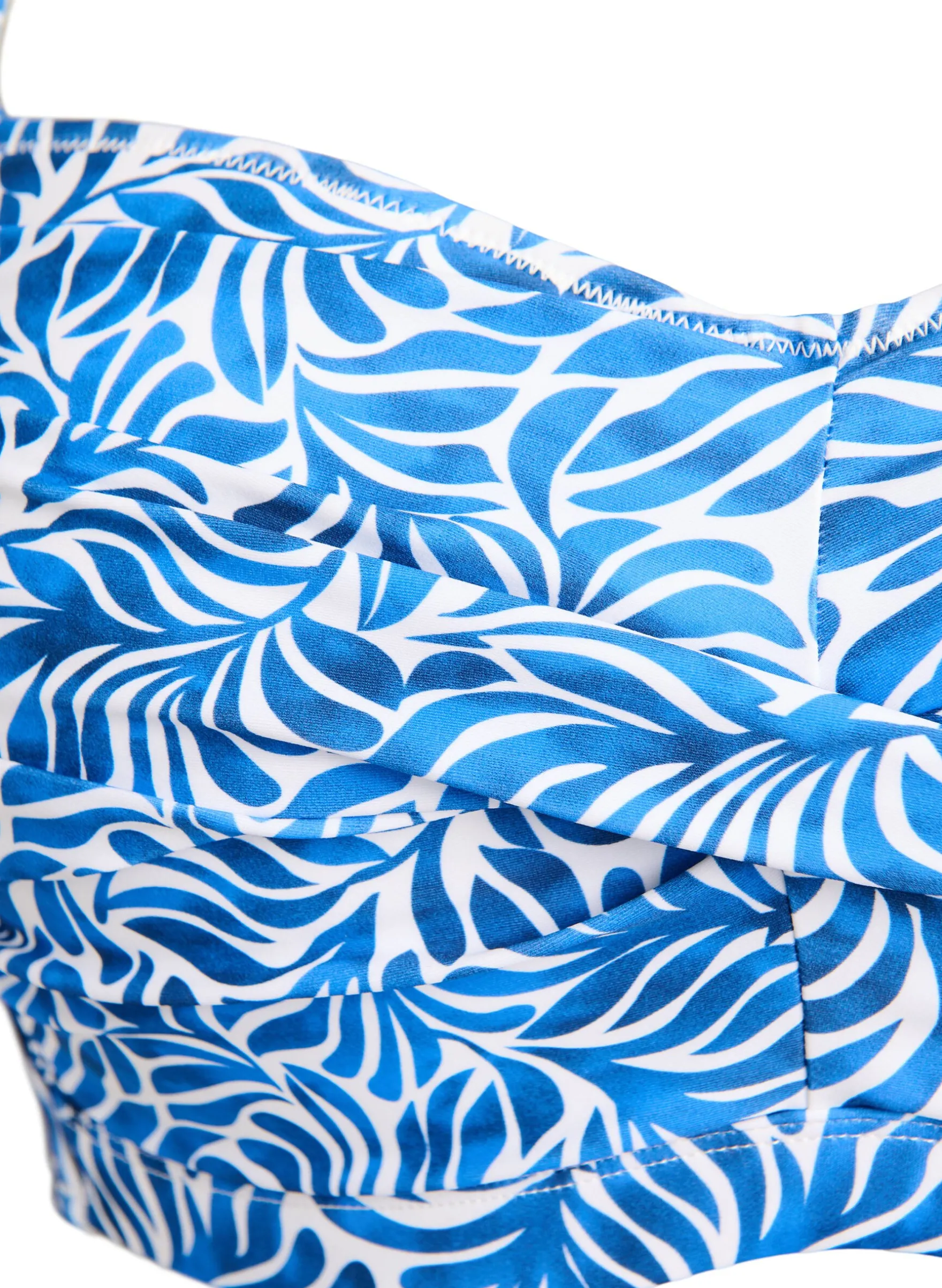 Wattierter Bikini-Oberteil mit Print
