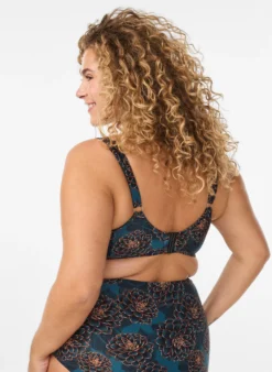Wattierter Bikini-Oberteil mit Print